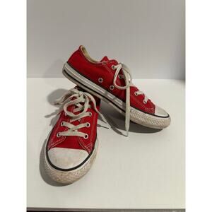 Red Boys or Girls converse sneakers size 2
